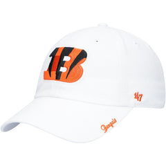 47 brand Cincinnati Bengals '47 Women's Team Miata Clean Up Adjustable Hat White