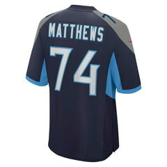 Nike Bruce Matthews Tennessee Titans Retired Player Jersey Navy