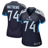 Nike Bruce Matthews Tennessee Titans Women's Retired Player Jersey Navy