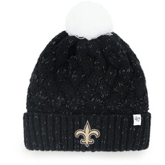47 brand New Orleans Saints '47 Women's Fiona Logo Cuffed Knit Hat with Pom Black