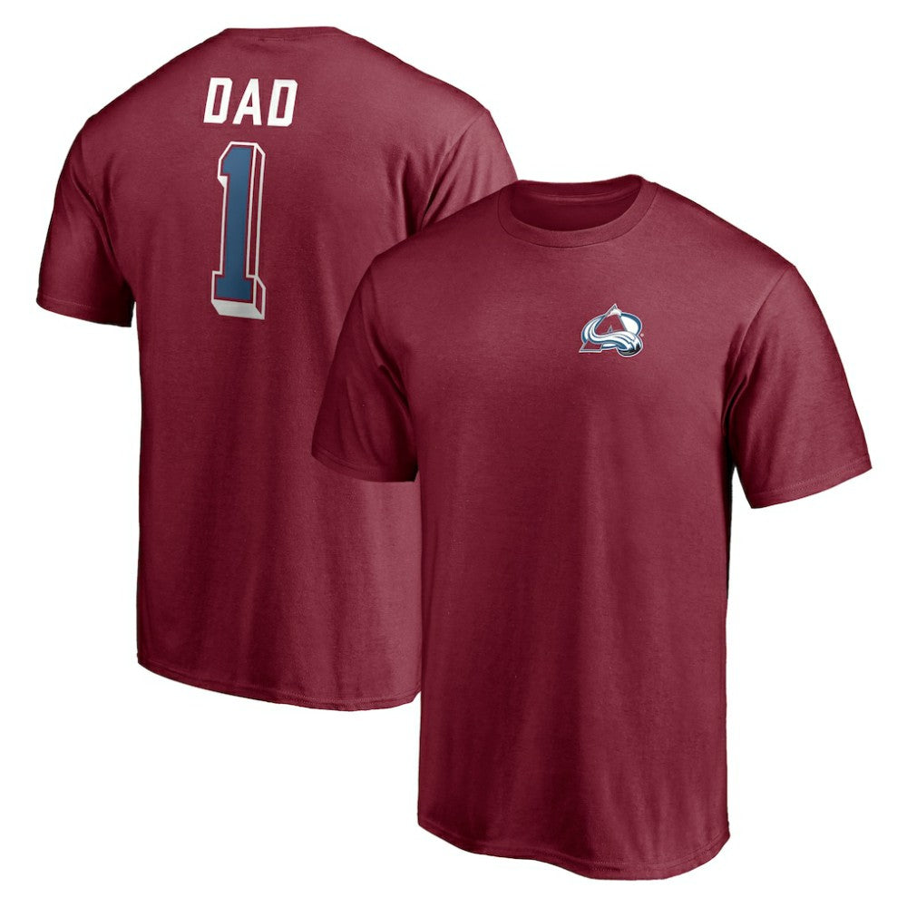 Colorado Avalanche Number One Dad Logo T-Shirt - Garnet - NHL 4258755