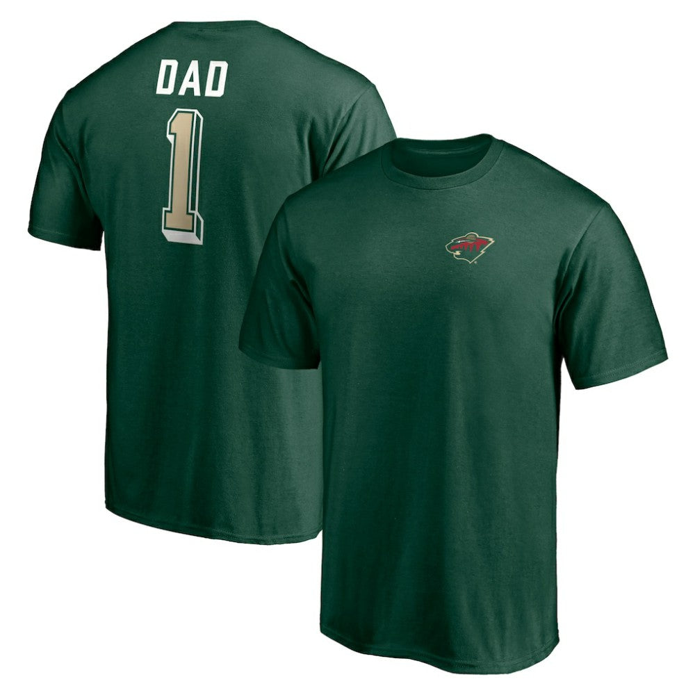 Minnesota Wild Number One Dad Logo T-Shirt - Green - NHL 4258762