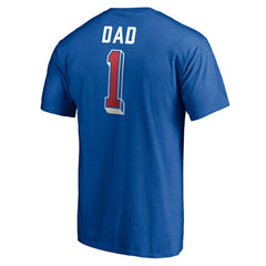 New York Rangers Number One Dad Logo T-Shirt - Royal - NHL 4258767
