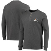 Chicago Bears Dunbrooke Logo Maverick Thermal Henley Long Sleeve T-Shirt Heathered Gray