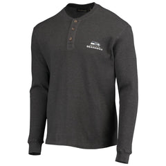 Seattle Seahawks Dunbrooke Logo Maverick Thermal Henley Long Sleeve T-Shirt Heathered Gray