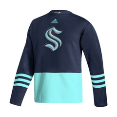 Seattle Kraken adidas Logo AEROREADY Pullover Sweater - Deep Sea Blue - NHL 4259626