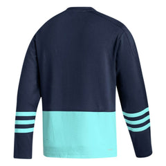 Seattle Kraken adidas Logo AEROREADY Pullover Sweater - Deep Sea Blue - NHL 4259626