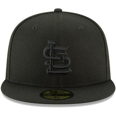 St. Louis Cardinals New Era Black on Black 59FIFTY Fitted Hat - Black - New Era Sale