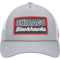 Chicago Blackhawks adidas Locker Room Foam Trucker Snapback Hat - Gray/White - NHL 4265621