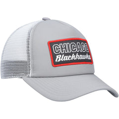 Chicago Blackhawks adidas Locker Room Foam Trucker Snapback Hat - Gray/White - NHL 4265621