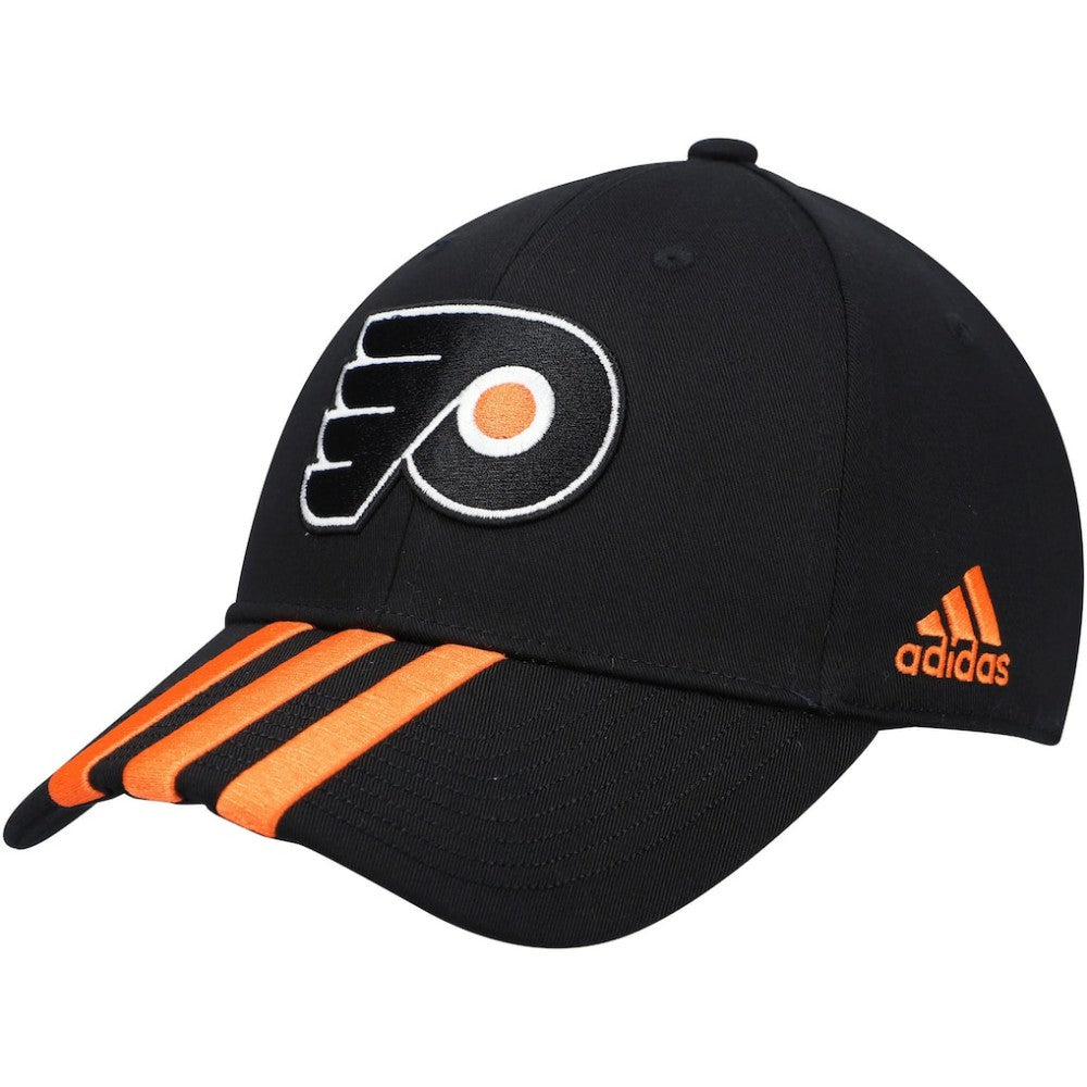 Philadelphia Flyers adidas Locker Room Three Stripe Adjustable Hat - Black - NHL 4265712