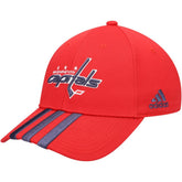 Washington Capitals adidas Locker Room Three Stripe Adjustable Hat - Red - NHL 4265715