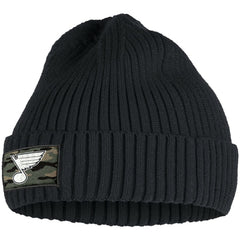 St. Louis Blues adidas Military Appreciation Cuffed Knit Hat - Black - NHL 4265746