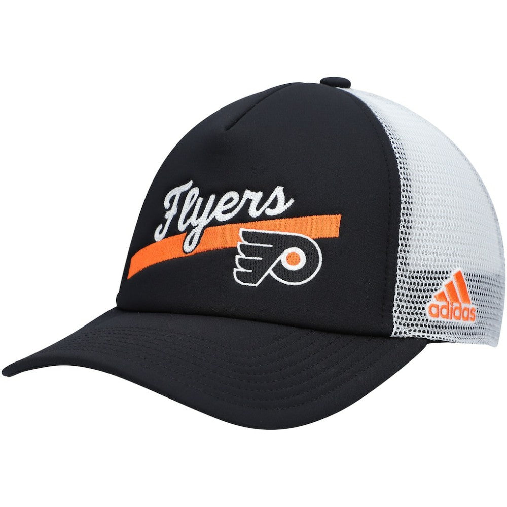 Philadelphia Flyers adidas Women's Foam Trucker Snapback Hat - Black/White - NHL 4265788