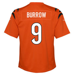 Nike Joe Burrow Cincinnati Bengals Youth Game Jersey Orange