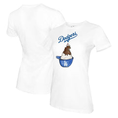 Los Angeles Dodgers Tiny Turnip Women's Sundae Helmet T-Shirt - White - MLB Sale