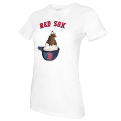 Boston Red Sox Tiny Turnip Women's Sundae Helmet T-Shirt - White - MLB Online