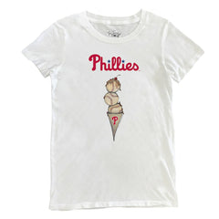Philadelphia Phillies Tiny Turnip Women's Triple Scoop T-Shirt - White - MLB Online