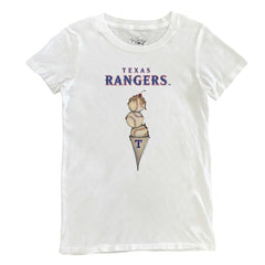 Texas Rangers Tiny Turnip Women's Triple Scoop T-Shirt - White - MLB Lifestyle