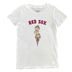Boston Red Sox Tiny Turnip Women's Triple Scoop T-Shirt - White - MLB Discount