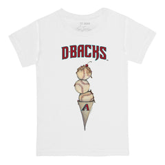 Arizona Diamondbacks Tiny Turnip Youth Triple Scoop T-Shirt - White - MLB on Sale