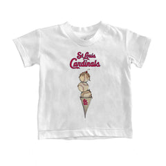 St. Louis Cardinals Tiny Turnip Youth Triple Scoop T-Shirt - White - MLB Lifestyle