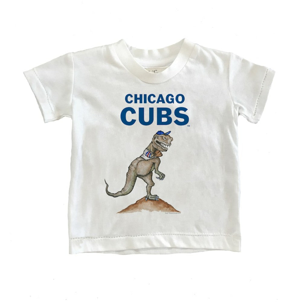 Chicago Cubs Tiny Turnip Youth TT Rex T-Shirt - White - MLB Lifestyle