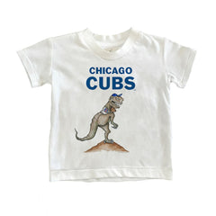 Chicago Cubs Tiny Turnip Youth TT Rex T-Shirt - White - MLB Lifestyle