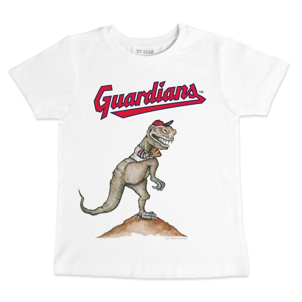 Cleveland Guardians Tiny Turnip Youth TT Rex T-Shirt - White - MLB Sale