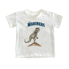 Seattle Mariners Tiny Turnip Youth TT Rex T-Shirt - White - MLB Sale