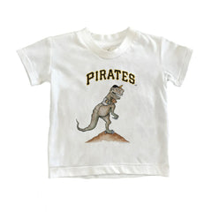 Pittsburgh Pirates Tiny Turnip Youth TT Rex T-Shirt - White - MLB Lifestyle
