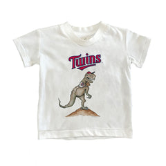 Minnesota Twins Tiny Turnip Youth TT Rex T-Shirt - White - MLB Discount
