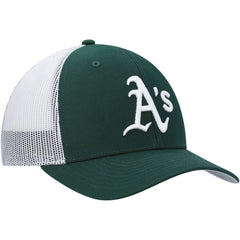 Athletics '47 Primary Logo Trucker Snapback Hat - Green/White - 47 brand Lifestyle