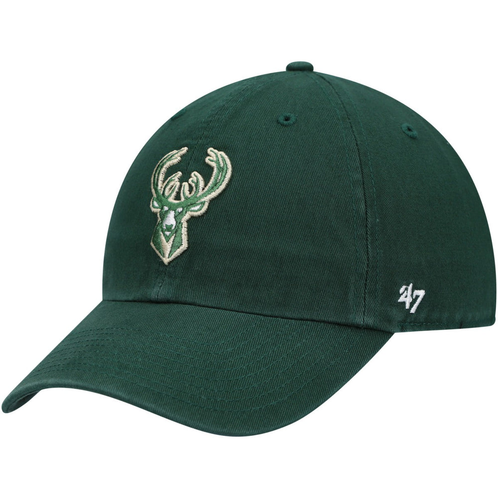Milwaukee Bucks '47 Core Logo Clean Up Adjustable Hat Hunter Green | 47 brand online
