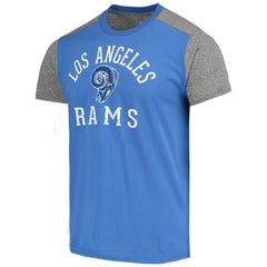 Los Angeles Rams Majestic Threads Gridiron Classics Field Goal Slub T-Shirt Royal/Heathered Gray