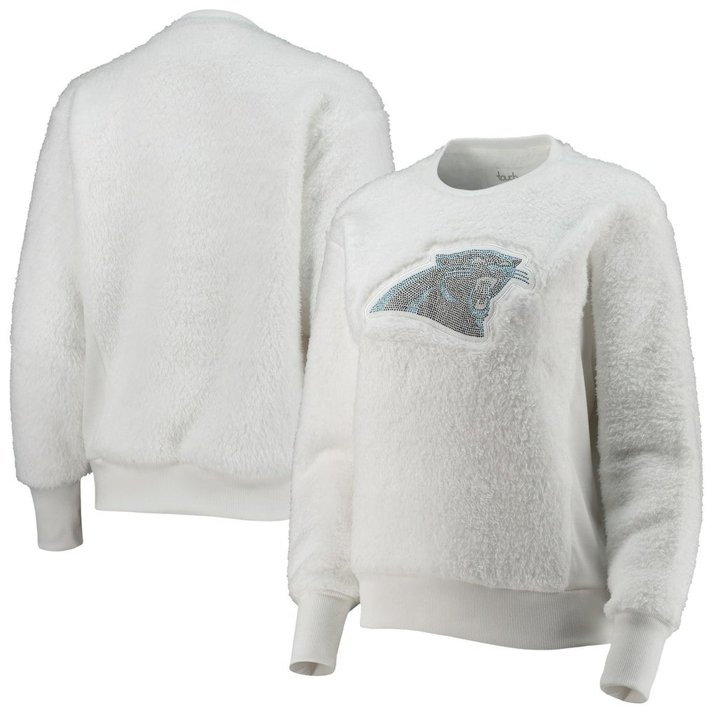 Carolina Panthers Touch Women's Milestone Tracker Pullover Sweatshirt White