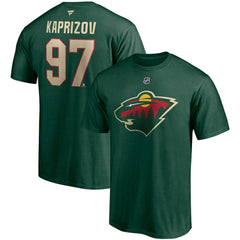 Kirill Kaprizov Minnesota Wild Fanatics Authentic Stack Name & Number T-Shirt - Green - NHL 4274751