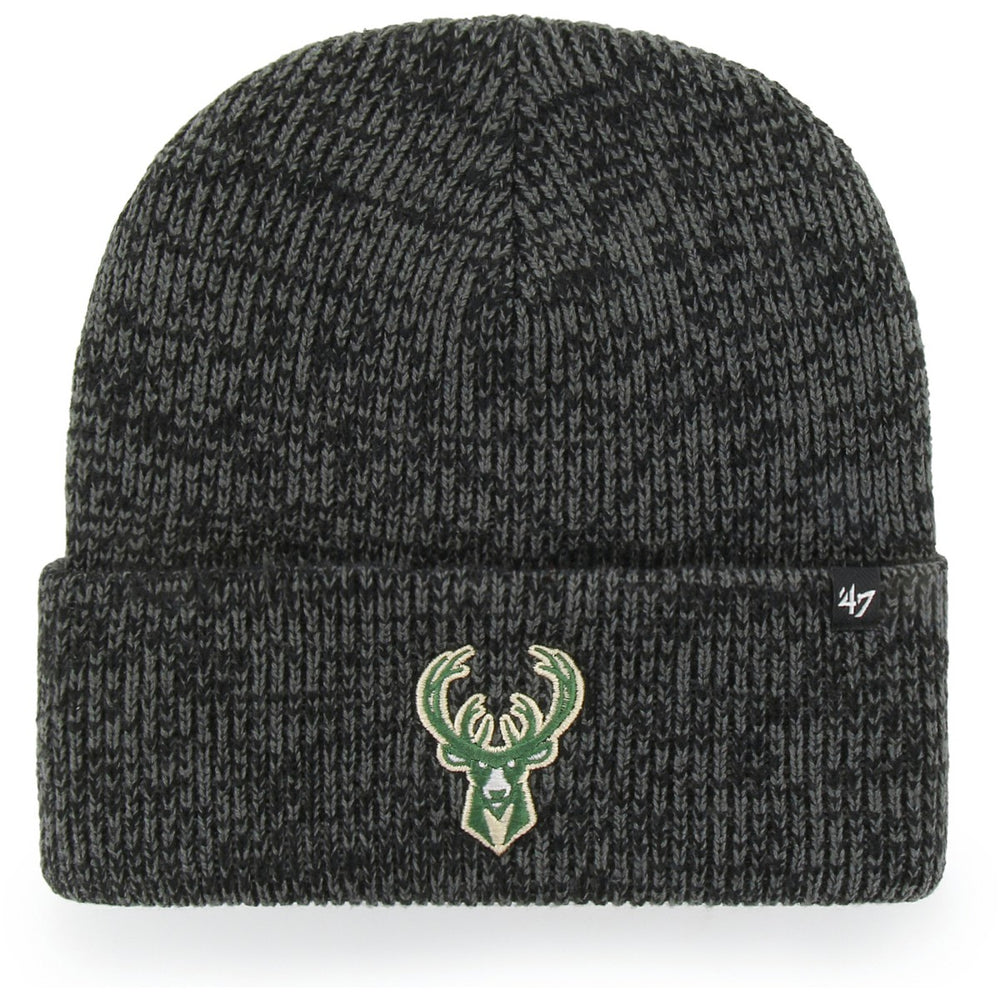 Milwaukee Bucks '47 Brain Freeze Cuffed Knit Hat Black | 47 brand discount