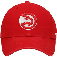 Atlanta Hawks '47 Core Logo Clean Up Adjustable Hat Red | 47 brand Lifestyle