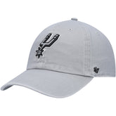 San Antonio Spurs '47 Core Logo Clean Up Adjustable Hat Gray | 47 brand US