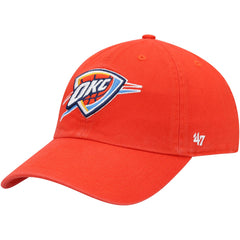 Oklahoma City Thunder '47 Core Logo Clean Up Adjustable Hat Orange | 47 brand Near Me