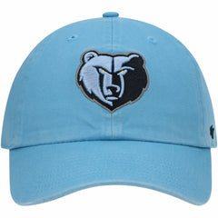 Memphis Grizzlies '47 Core Logo Clean Up Adjustable Hat Light Blue | 47 brand for sale