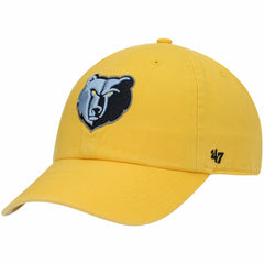 Memphis Grizzlies '47 Core Logo Clean Up Adjustable Hat Gold | 47 brand outlet