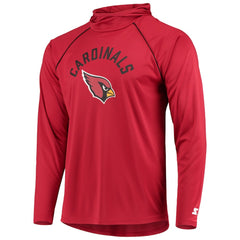Arizona Cardinals Starter Raglan Long Sleeve Hoodie T-Shirt Cardinal
