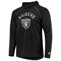 Las Vegas Raiders Starter Raglan Long Sleeve Hoodie T-Shirt Black