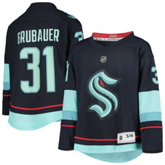 Philipp Grubauer Seattle Kraken Youth Home Replica Player Jersey - Deep Sea Blue - NHL 4278183