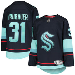 Philipp Grubauer Seattle Kraken Youth Home Premier Player Jersey - Deep Sea Blue - NHL 4278246