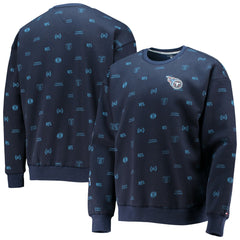 Tennessee Titans Tommy Hilfiger Reid Graphic Pullover Sweatshirt Navy