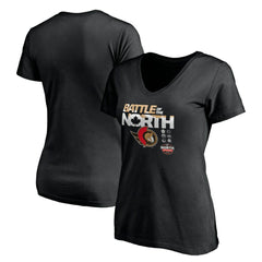 Ottawa Senators Women's Battle of the North V-Neck T-Shirt - Black - NHL 4292592