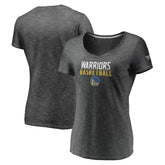 Golden State Warriors Women's Double-Fade Space-Dye V-Neck T-Shirt for sale Charcoal | Fanatics Near Me